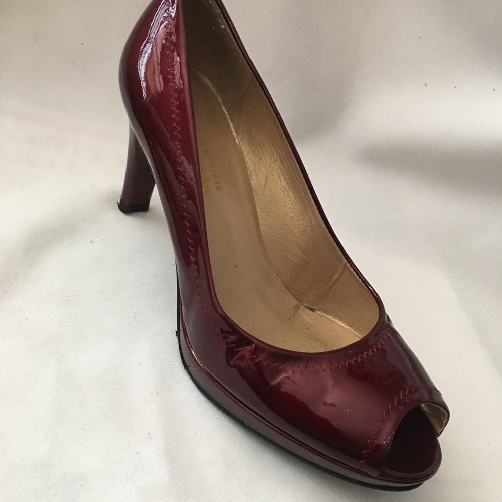 Stuart Weitzman 06822 Maroon Patent Leather 8